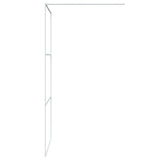 Walk-in Shower Wall White 100x195 cm Clear ESG Glass 152122