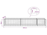 Gabion with 5 mm Wire and 10x10 cm Mesh 250x100x50 cm 3465287