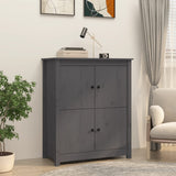 Sideboard Grey 83x41.5x100 cm Solid Wood Pine 821509