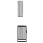 ZNTS 2 Piece Bathroom Furniture Set Grey Sonoma Engineered Wood 3300898