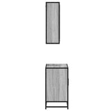 ZNTS 2 Piece Bathroom Furniture Set Grey Sonoma Engineered Wood 3300898