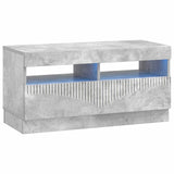 5 Piece LED TV Cabinet Concrete Grey Engineered Wood 3416842