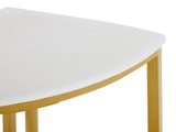 Dining room table set with four chairs, dining group with MDF tabletop and gold-plated iron frame, N639P212600B