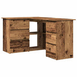 Corner Desk Old Wood 145x100x76 cm Engineered Wood 855962