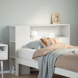 Headboard with Storage White 75 cm Solid Wood Pine 855646