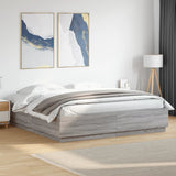 Bed Frame without Mattress Grey Sonoma 180x200 cm Super King 3209686