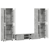 TV Cabinet Set FLORIN 3 pcs Concrete Grey Engineered Wood 3397987