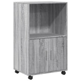 Rolling Cabinet Grey sonoma 55x40x91 cm Engineered Wood 853187