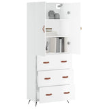 Highboard White 69.5x34x180 cm Engineered Wood 3195819
