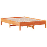 Bed Frame without Mattress Wax Brown 120x200 cm Solid Wood Pine 3328237