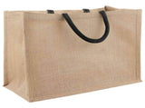 Jute Handbags 50 pcs Natural and Black 42 x 33 x 19 cm 42012283