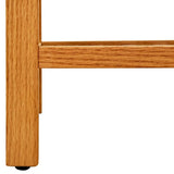 Shoe Rack Solid Oak Wood Compact Shoe Rack Rectangular Rustic 331748