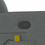 Massage Recliner Chair Dark Grey Fabric 42020650