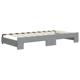 Daybed with Trundle without Mattress Light Grey 90x190 cm Single 3197599
