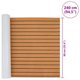 Boat Mat Brown with Black Lines 240 x 90 x 0.5 cm EVA 42008460
