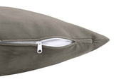 Cushion with Pillow HEERLEN 6 pcs Light Grey Velvet 926441