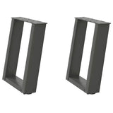 Coffee Table Legs U-Shaped 2 pcs Anthracite 38x cm Steel 4012762