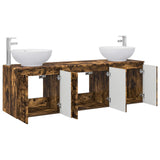 Bathroom Cabinet Set 3 pcs Smoked Oak 49.5 x 44.5 x 65 cm 3405692