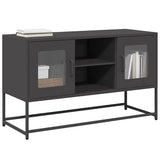 ZNTS TV Cabinet Black 100.5x39x60.5 cm Steel 853380