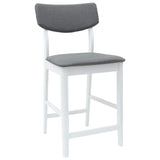 Dining Chairs 2 pcs White 48 x 49 x 95 cm Solid Rubber Wood 42020478