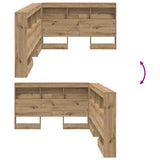 Storage Headboard Artisan Oak Engineered Wood 3335484