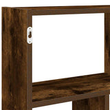 Wall Cube Shelf 12 Compartments Smoked Oak Engineered Wood 860008