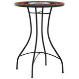 Mosaic Bistro Table Terracotta and White 50x70 cm Ceramic 4003401