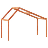 Kids' Bed Roof Wax Brown 213x95.5x144.5 cm Solid Wood Pine 846936