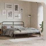 Metal Replace Headboard Black 180 cm 376636