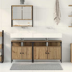 Bathroom Furniture Set with Storage 3 pcs Brown 80 x 30 x 60 cm 3334355
