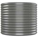 Garden Raised Bed Grey 554x100x68 cm Powder-coated Steel 319084