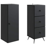 Cabinet Set 2 pcs Black 34.5 x 34.5 x 90 cm Engineered Wood 3416890
