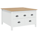 Coffee Table HILL White and Honey Brown 79.5 x 79.5 x 49 cm 42025041