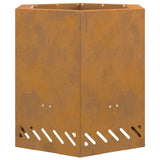 Smokeless Fire Pit Brown 48 x 48 x 51 cm Weathering Steel 858983