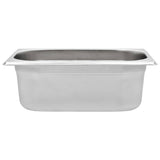 Gastronorm Containers 8 pcs GN 1/4 100 mm Stainless Steel 50902