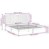 Extra Long Bed Frame without Mattress 200x210 cm Solid Wood 3309221