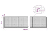 Gabion with 3.5 mm Wire and 5x2.5 cm Mesh 1100x50x100 cm 3461872