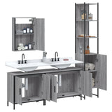 4 Piece Bathroom Furniture Set Grey Sonoma Engineered Wood 3214813