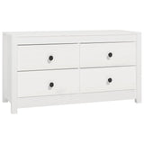Side Cabinet White 100x40x54 cm Solid Wood Pine 821775