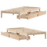 Bed Frame with Drawers without Mattress 100x200 cm 3301944