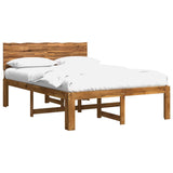 Double Bed Frame with Headboard ROSTOCK Natural 140 x 190 cm 3405444