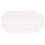 Table Top White 100x50x2.5 cm Solid Wood Pine Oval 824361