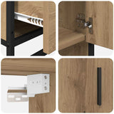 Bathroom Furniture Set 3 pcs Artisan Oak Engineered Wood 3402409