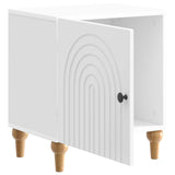 Bedside Cabinet High Gloss White 43 x 34.5 x 50 cm 894113