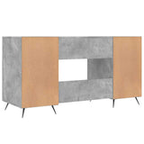 Desk Concrete Grey 140x50x75 cm Engineered Wood 829520