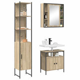 Bathroom Furniture Set 3 pcs Sonoma Oak Engineered Wood 3399392