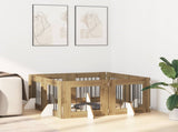 Dog Gate with Stands 8 pcs Artisan Oak 60 x 60 cm 892168