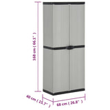 Garden Storage Cabinet Grey PVC Medium Garden Storage Cabinet 340983
