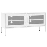 TV Cabinet White 105x35x50 cm Steel 336242