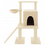 Cat Tree with Sisal Scratching Posts Cream 96.5 cm 172076